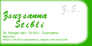 zsuzsanna stibli business card